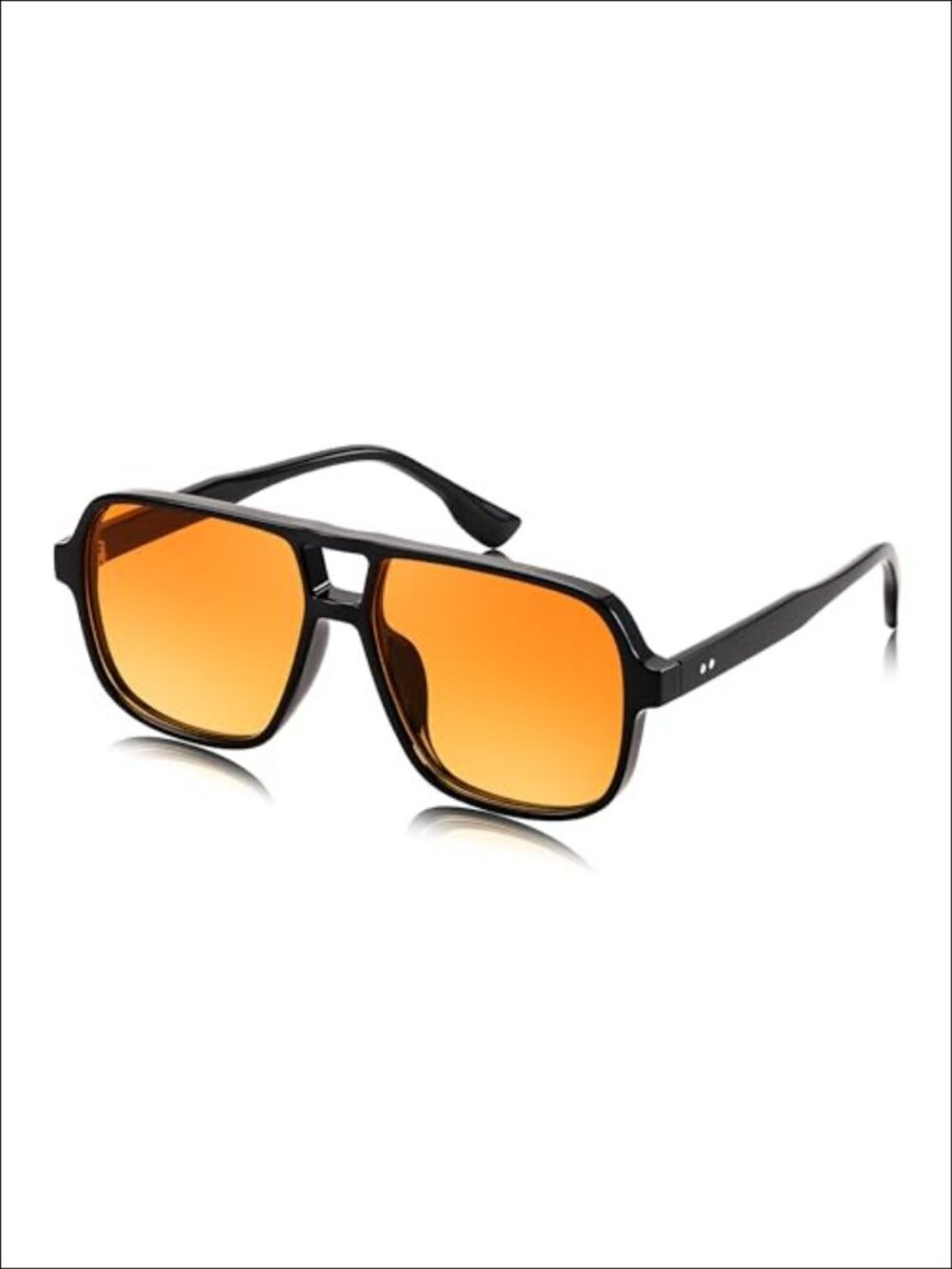 Retro Square Aviator Sunglasses Oversized Full-Frame UV400 70s Vintage Trendy